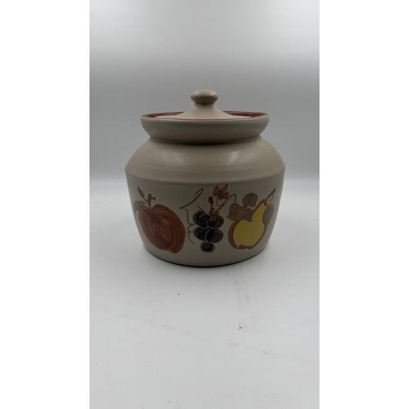 Chatham Pottery Other - Vintage Chatham Pottery Unmarked Fruit Motif Pottery Cookie Jar